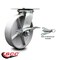 Service Caster 8 Inch Semi Steel Caster with Roller Bearing and Brake/Swivel Lock SCC SCC-35S820-SSR-SLB-BSL - alternate 3